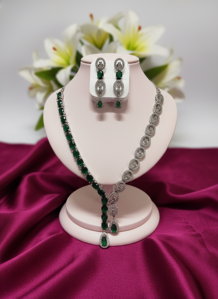 American Diamond Jewellery Set 14